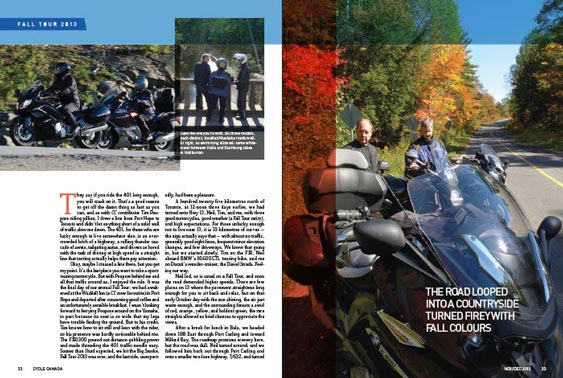 Cycle Canada magazine editorial - Nov-Dec 2013 issue design by Filip Jansky