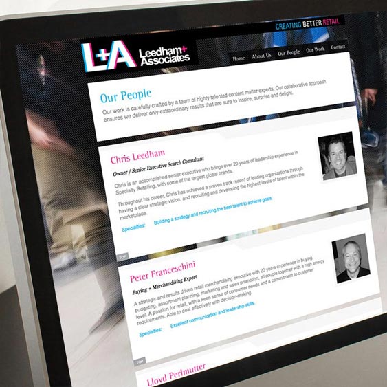 Leedham + Associates - Retail Consultancy Website design by Filip Jansky