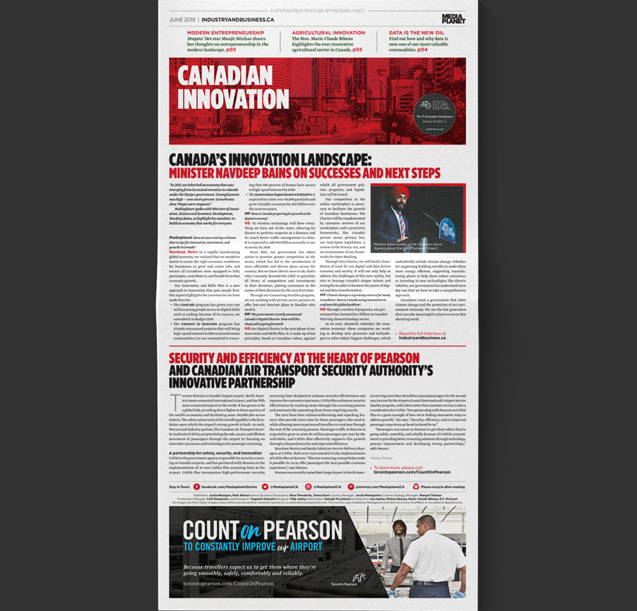 Canadian Innovation editorial campaign design by Filip Jansky