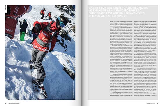 Snowboard Canada 25.1 magazine editorial design by Filip Jansky