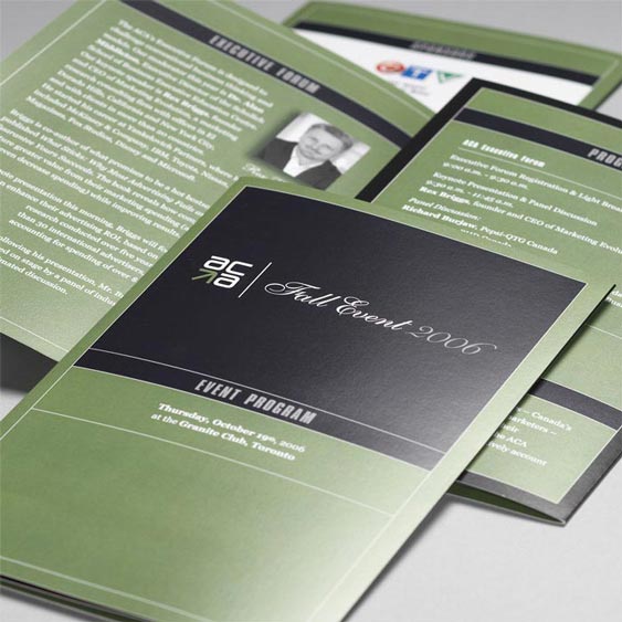 Association of Canadian Advertisers (ACA) Conference Event Program design by Filip Jansky