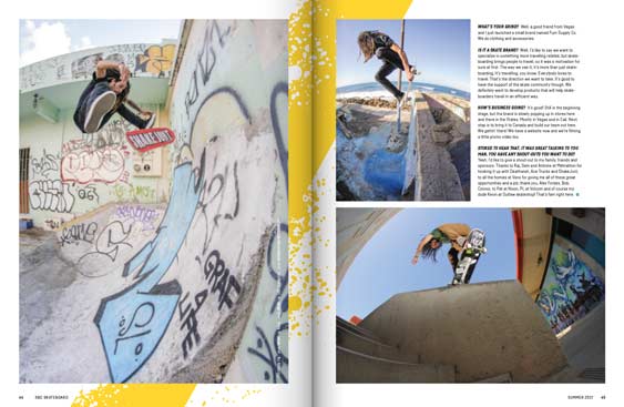 SBC Skateboard 18.1 magazine editorial design by Filip Jansky