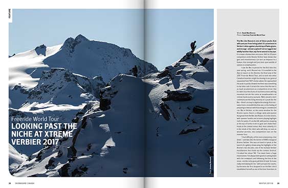 Snowboard Canada 25.1 magazine editorial design by Filip Jansky