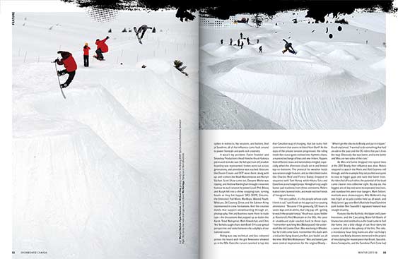 Snowboard Canada 25.1 magazine editorial design by Filip Jansky
